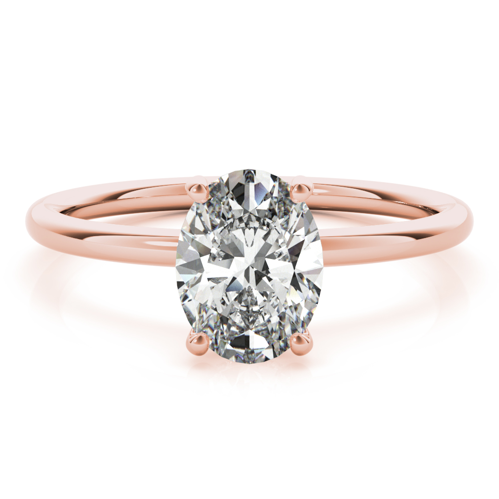 ENGAGEMENT RING OVAL CENTER