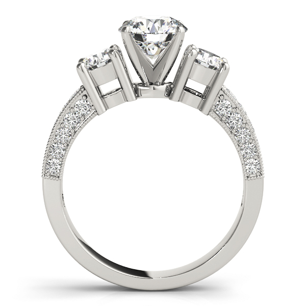 ENGAGEMENT RINGS 3 STONE ROUND