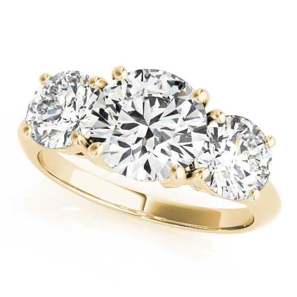 ENGAGEMENT RINGS 3 STONE ROUND