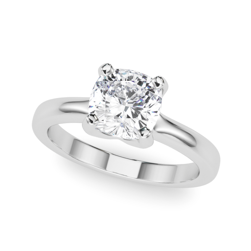 DOUBLE PRONG CUSHION ENGAGEMENT RING