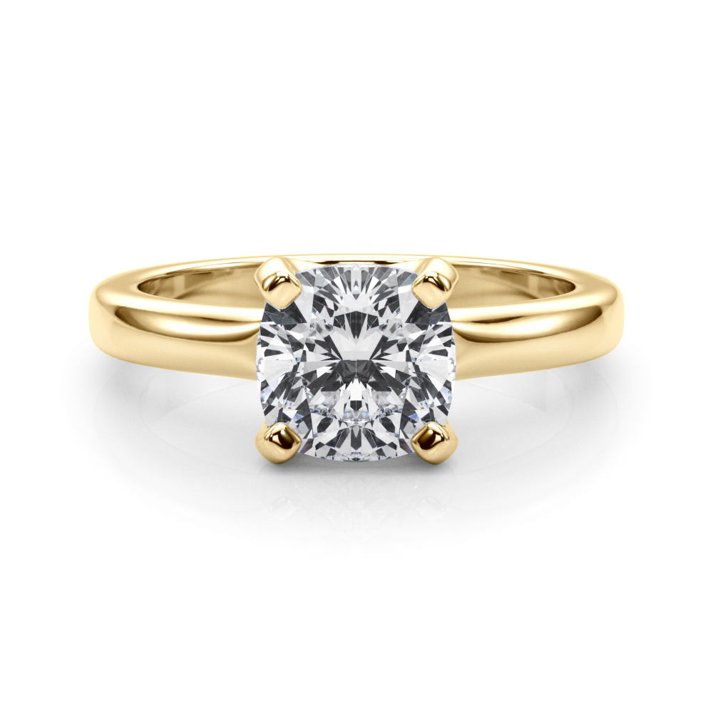 DOUBLE PRONG CUSHION ENGAGEMENT RING